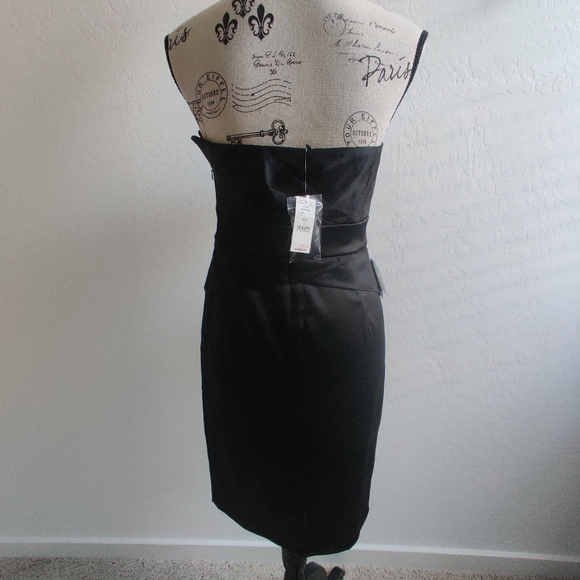 🆕 WHBM Black Sleeveless layered Cocktail hoco homecoming semi-formal Dress (2) - Picture 4 of 11